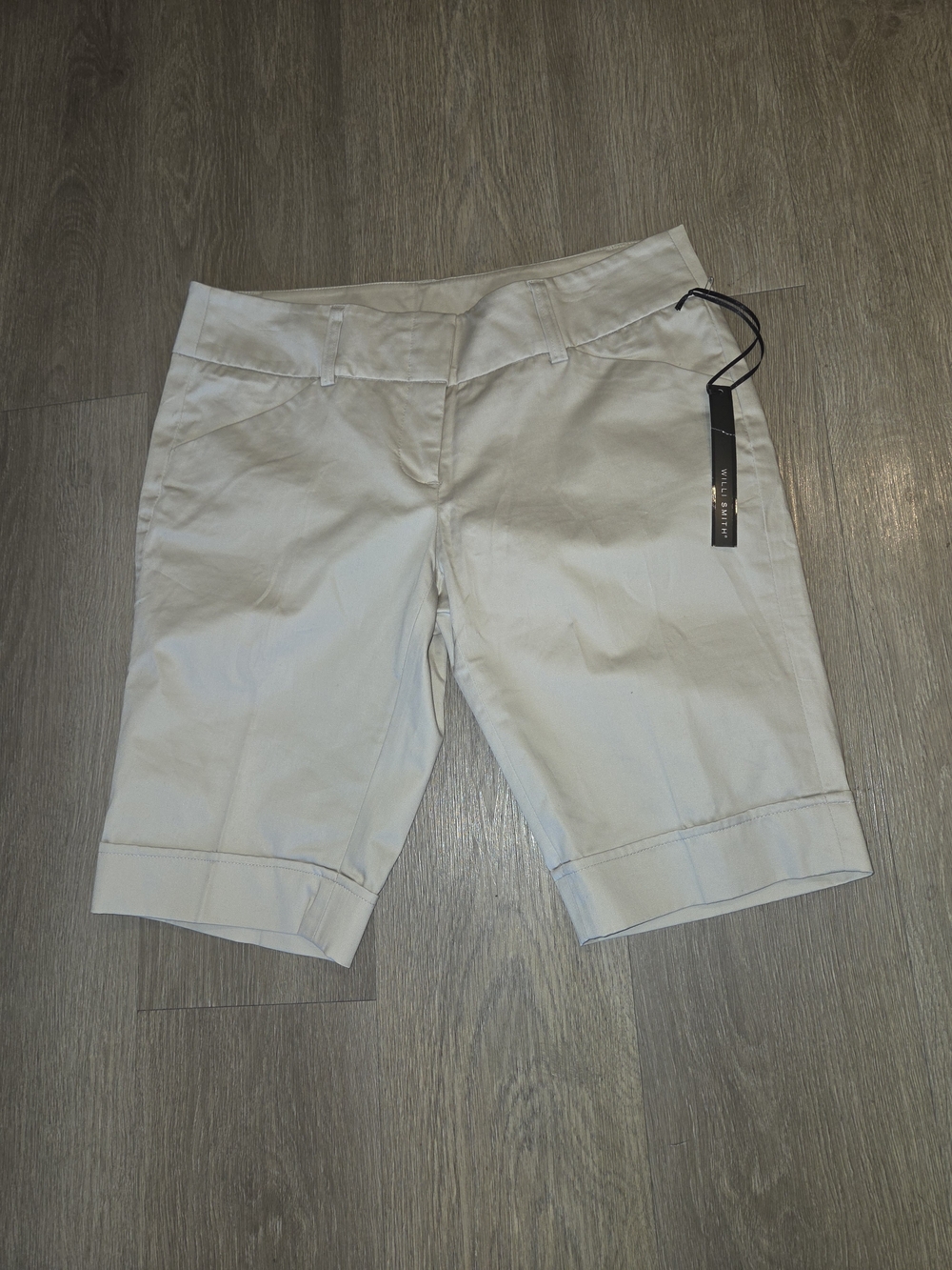 Willi Smith Khaki Flat-Front Trousers Size 8 NWT